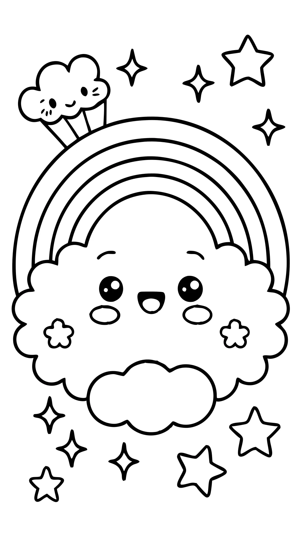 cute rainbow coloring pages